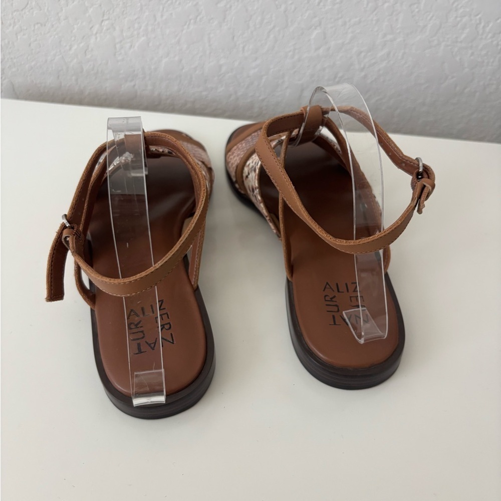 NATURALIZER Womens Brown Snake Print Fianna Leather sandals Size 9 - Picture 6 of 8